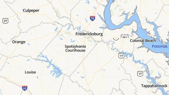 mapa de la ciudad de Spotsylvania