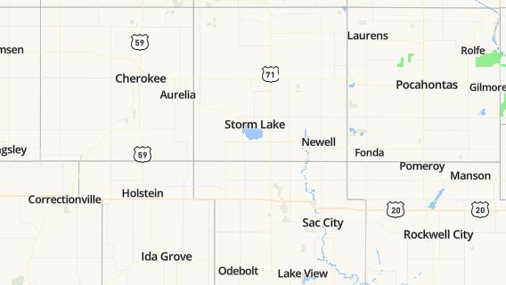 mapa de la ciudad de Storm Lake