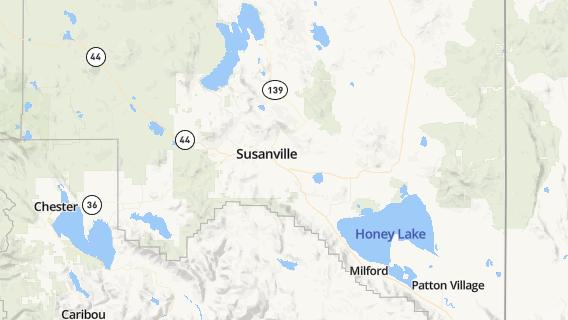mapa de la ciudad de Susanville