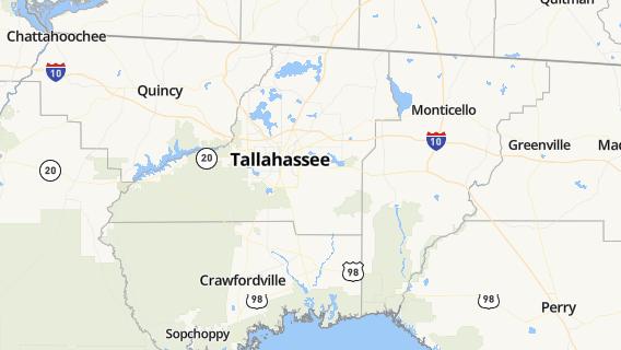 mapa de la ciudad de Tallahassee