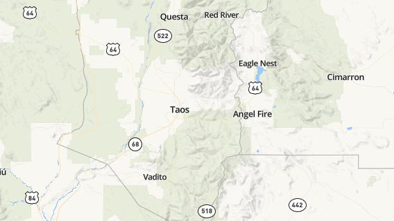 mapa de la ciudad de Taos Pueblo