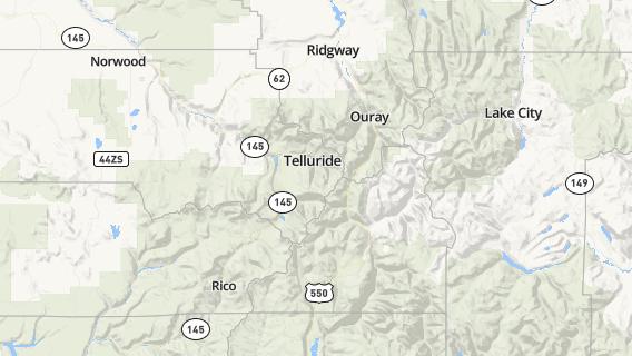 mapa de la ciudad de Telluride