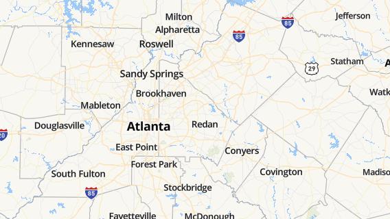 mapa de la ciudad de Tucker