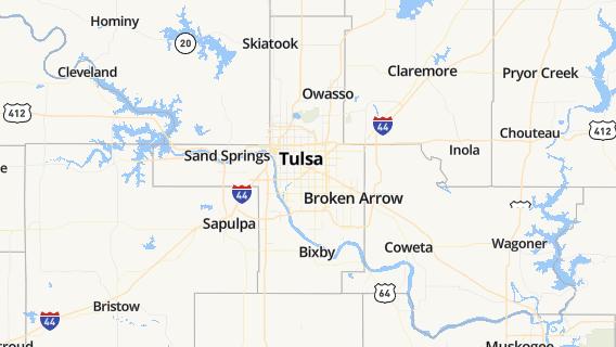 mapa de la ciudad de Tulsa