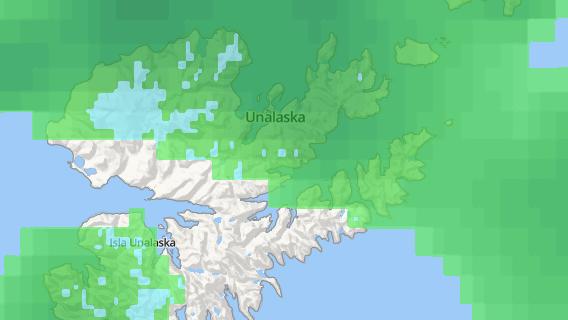 mapa de la ciudad de Unalaska