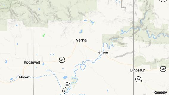 mapa de la ciudad de Vernal