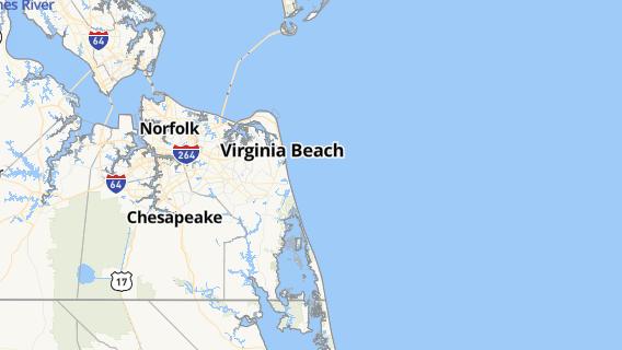 mapa de la ciudad de Virginia Beach
