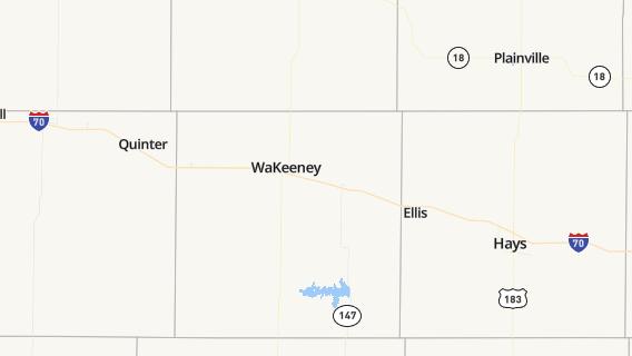 mapa de la ciudad de WaKeeney