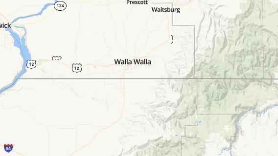 mapa de la ciudad de Walla Walla