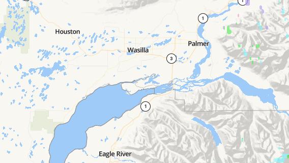 mapa de la ciudad de Wasilla