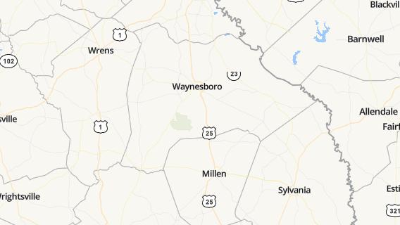 mapa de la ciudad de Waynesboro