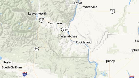 mapa de la ciudad de Wenatchee