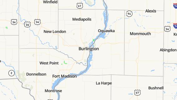 mapa de la ciudad de West Burlington