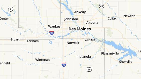 mapa de la ciudad de West Des Moines