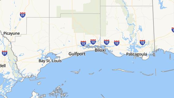 mapa de la ciudad de West Gulfport