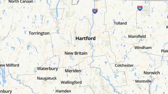 mapa de la ciudad de West Hartford
