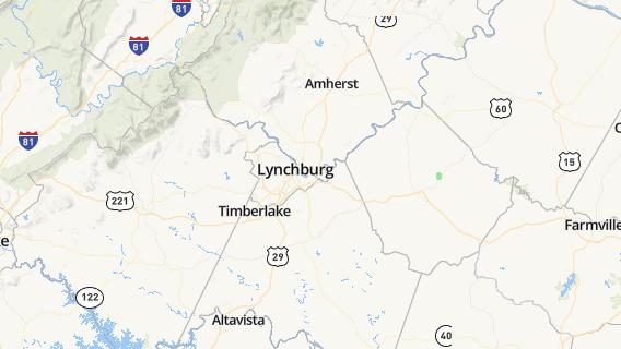 mapa de la ciudad de West Lynchburg