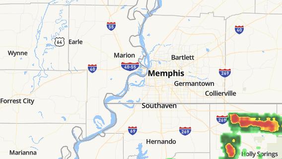mapa de la ciudad de West Memphis
