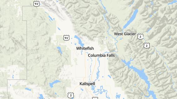 mapa de la ciudad de Whitefish
