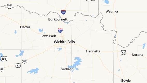 mapa de la ciudad de Wichita Falls