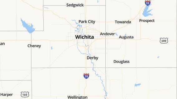 mapa de la ciudad de Wichita