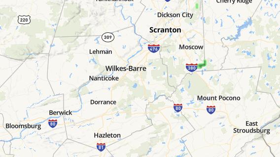 mapa de la ciudad de Wilkes-Barre