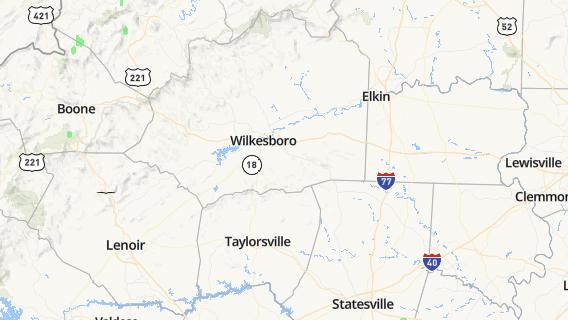 mapa de la ciudad de Wilkesboro