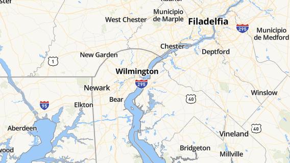 mapa de la ciudad de Wilmington