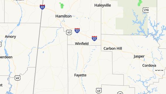 mapa de la ciudad de Winfield