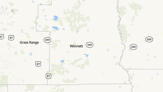 mapa de la ciudad de Winnett