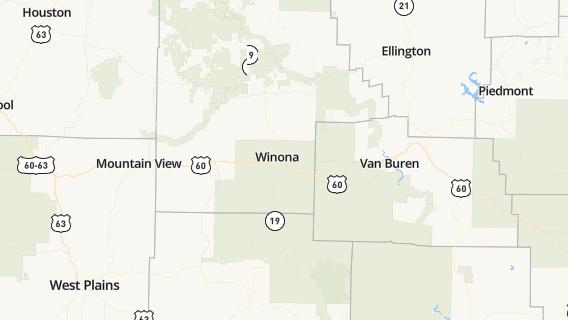 mapa de la ciudad de Winona