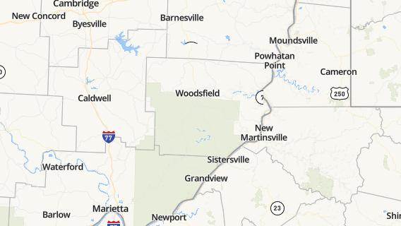 mapa de la ciudad de Woodsfield