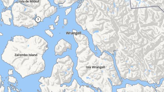 mapa de la ciudad de Wrangell