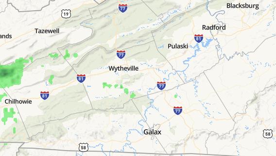 mapa de la ciudad de Wytheville