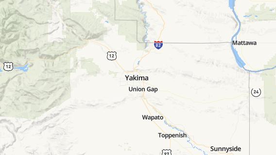 mapa de la ciudad de Yakima