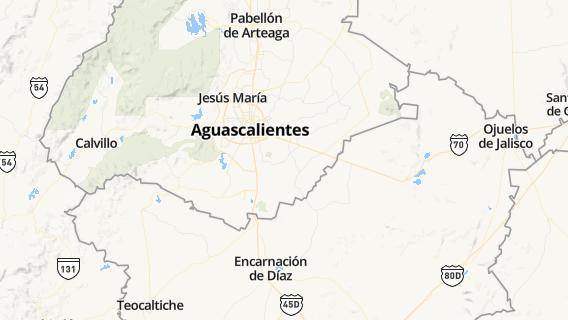 mapa de la ciudad de Aguascalientes
