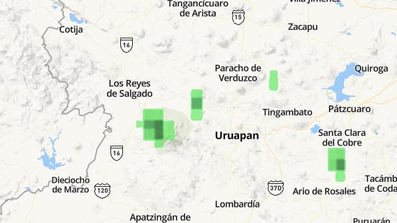 mapa de la ciudad de Angahuan