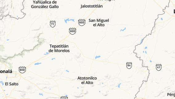 mapa de la ciudad de Capilla de Guadalupe