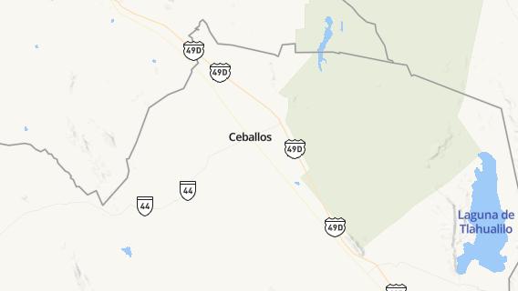 mapa de la ciudad de Ceballos