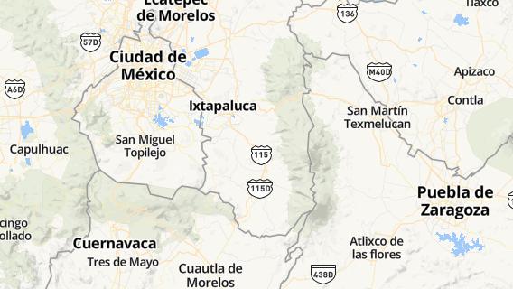 mapa de la ciudad de Chalco