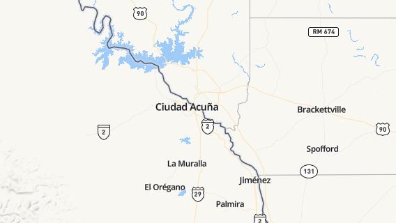 mapa de la ciudad de Ciudad Acuna