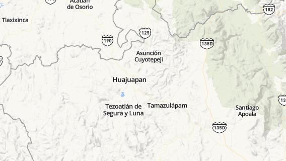 mapa de la ciudad de Ciudad de Huajuapan de Leon