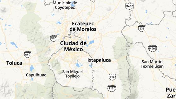 mapa de la ciudad de Ciudad Nezahualcoyotl