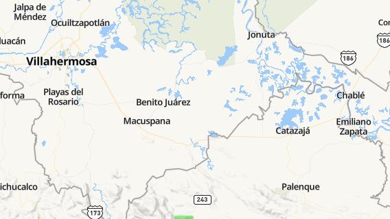 mapa de la ciudad de Ciudad Pemex
