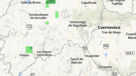 mapa de la ciudad de Coatepec Harinas