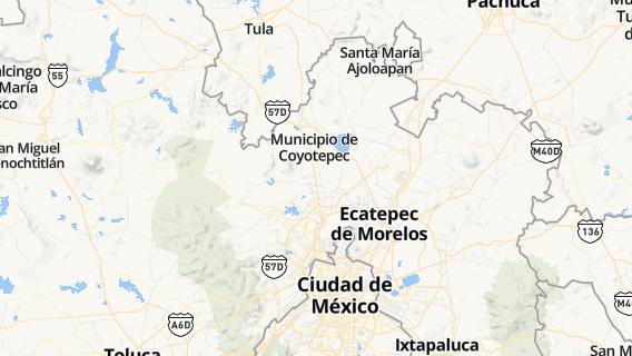 mapa de la ciudad de Coyotepec