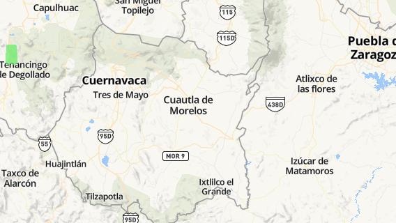 mapa de la ciudad de Cuautla