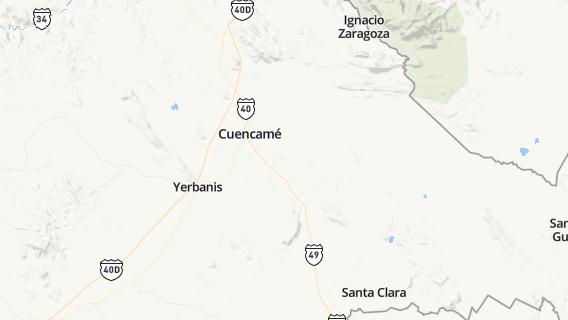 mapa de la ciudad de Cuencame
