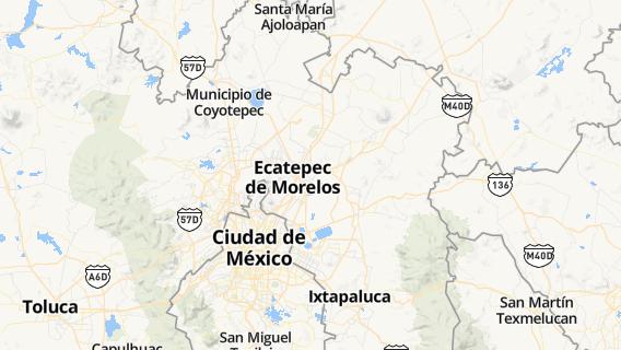 mapa de la ciudad de Ecatepec