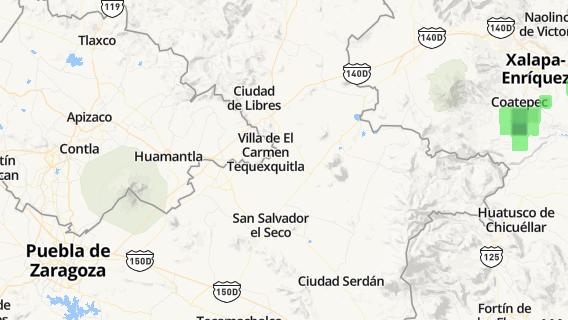 mapa de la ciudad de El Carmen Tequesquitla